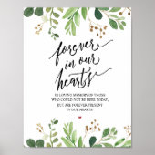 Rustic Forever in ons hart Memorial Sign Poster (Voorkant)