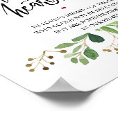 Rustic Forever in ons hart Memorial Sign Poster (Hoek)