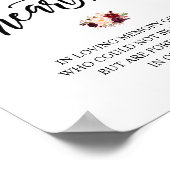 Rustic Forever in ons hart Memorial Sign Poster (Hoek)