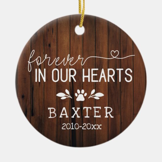 Rustic Forever in ons hartenhandje Keramisch Ornament (Voorkant)