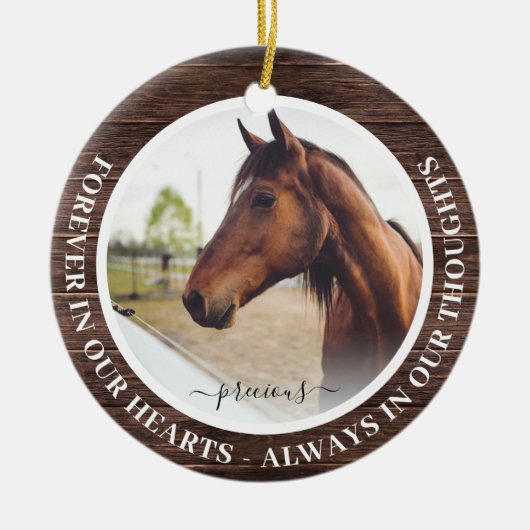 Rustic Forever in ons hartsgeweer Keramisch Ornament (Voorkant)