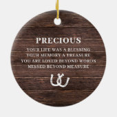 Rustic Forever in ons hartsgeweer Keramisch Ornament (Achterkant)