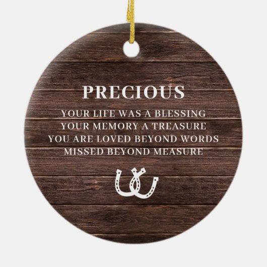 Rustic Forever in ons hartsgeweer Keramisch Ornament (Achterkant)