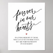 Rustic Forever In Onze Harten Herdenkingsbord Poster (Voorkant)