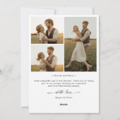 Rustic Forever Merry Christmas Pas getrouwd 4 Foto Feestdagenkaart (Achterkant)