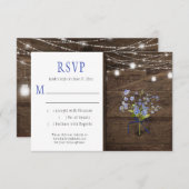 Rustic Forget-Me-Nots Mason Jar String Lights RSVP (Voorkant / Achterkant)