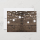 Rustic Forget-Me-Nots Mason Jar String Lights RSVP Kaartje (Achterkant)
