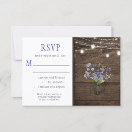 Rustic Forget-Me-Nots Mason Jar String Lights RSVP Kaartje