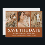 Rustic Foto Boho Terracotta Burnt Sinaasappel Wedd Save The Date<br><div class="desc">Rustic Foto Boho Terracotta Burnt Oranje Wedding Save the Date</div>