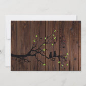 Rustic FOTO Collage Wedding INVITATION Wood Kaart (Achterkant)