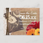 Rustic Foto Daisies Save the Date Briefkaarten (Voorkant)
