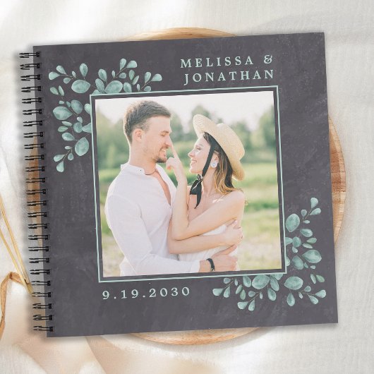 Rustic Foto Eucalyptus Greenery Wedding GuestBook Notitieboek