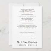 Rustic Foto gewoon gehuwd Boho Ontvangst Kaart (Achterkant)