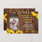 Rustic foto Hartelijk dank voor je kaartje Weddens Bedankkaart (Voorkant / Achterkant)