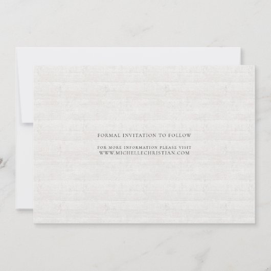 Rustic-foto Save The Date (Achterkant)