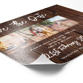 Rustic FOTO sparen de Datum van de Wuwelijksoveree Afdruk (Hoek)