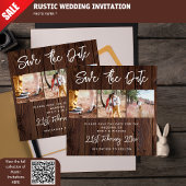 Rustic FOTO sparen de Datum van de Wuwelijksoveree Foto Afdruk