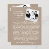 Rustic Foto Vakanties Jaaroverzicht Kraft-Uitzicht (Voorkant / Achterkant)