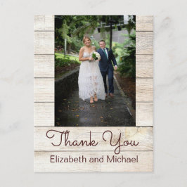 Rustic Foto van Chic Modern Wedding Bedankt Briefkaart