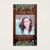 Rustic Fotosympathie Memorial Funeral Prayer Kaart (Voorkant)