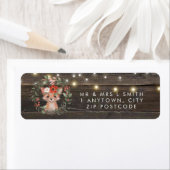 Rustic Fox baby shower Bloemen Retouradres Label (Insitu)