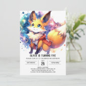 Rustic Fox Birthday Kaart (Staand voorkant)