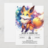 Rustic Fox Birthday Kaart (Voorkant / Achterkant)