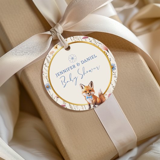 Rustic Fox Woodland Baby shower Bedankjes Labels
