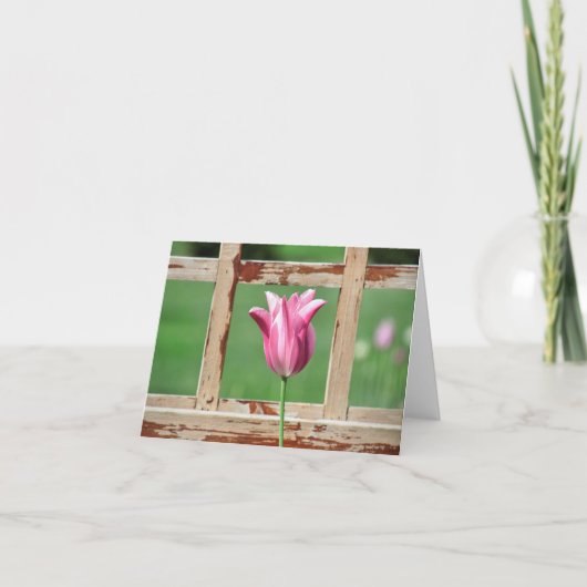 Rustic Framed Tulip Note Kaart (Voorkant)