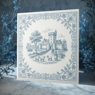 Rustic Frans Provinciaal Shabby Chic Vintage Fort Tegeltje
