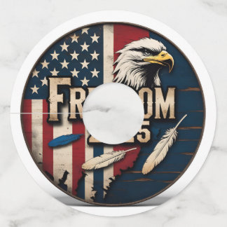 Rustic Freedom Independence Wijnglaslabel