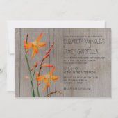 Rustic Freesia Wedding Invitations Kaart (Voorkant)