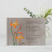 Rustic Freesia Wedding Invitations Kaart (Staand voorkant)