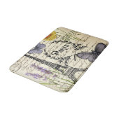 rustic french country scripts paris eiffel tower badmat (Gekanteld)