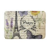 rustic french country scripts paris eiffel tower badmat (Voorkant)