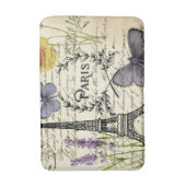 rustic french country scripts paris eiffel tower badmat (Voorkant Verticaal)