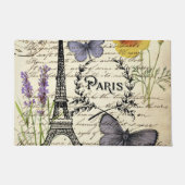 rustic french country scripts paris eiffel tower deurmat (Voorkant)