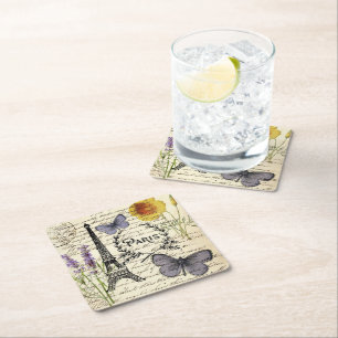 rustic french country scripts paris eiffel tower kartonnen onderzetters