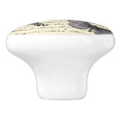 rustic french country scripts paris eiffel tower keramische knop (Zijkant)