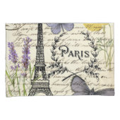 rustic french country scripts paris eiffel tower kussensloop (Voorkant-Rechts)