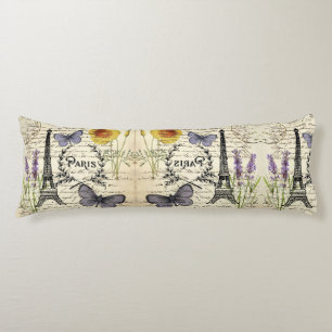 rustic french country scripts paris eiffel tower lichaamskussen