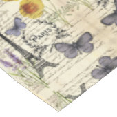 rustic french country scripts paris eiffel tower tafelkleed (Gekanteld)