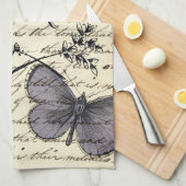 rustic french country scripts paris eiffel tower theedoek (Quarter Fold)