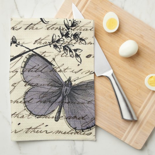 rustic french country scripts paris eiffel tower theedoek (Quarter Fold)