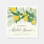 Rustic Fresh Lemon Paper Napkin Servet (Voorkant)