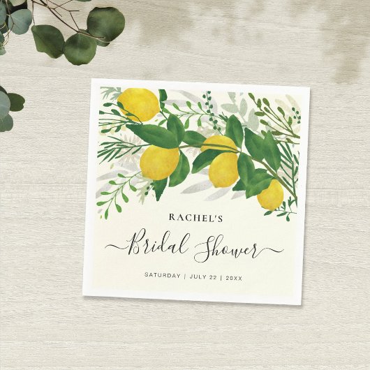 Rustic Fresh Lemon Paper Napkin Servet
