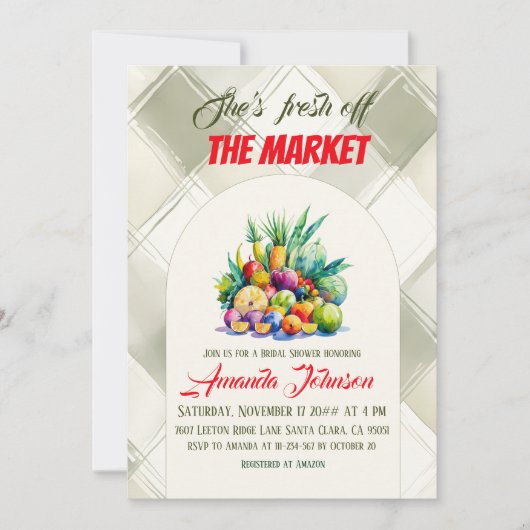 Rustic Fresh Off-the-Market Boerderij Vrijgezellen Kaart (Voorkant)