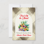 Rustic Fresh Off-the-Market Fruit Vrijgezellenfees Bedankkaart (Voorkant)