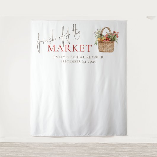 Rustic Fresh van de markt Vrijgezellenfeest achter Wandkleed (Voorkant)