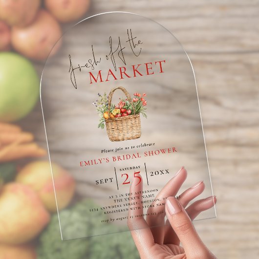 Rustic Fresh van het Vrijgezellenfeest van de mark Acryl Uitnodigingen